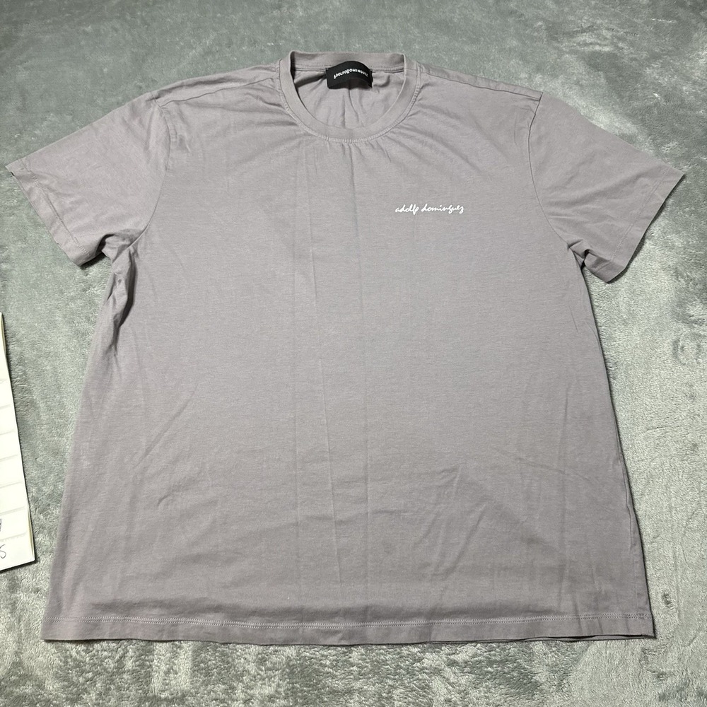 Adolfo Dominguez Mens Logo Pocket Size Tshirt‎ Purpleish Color Size XL - Picture 2 of 9
